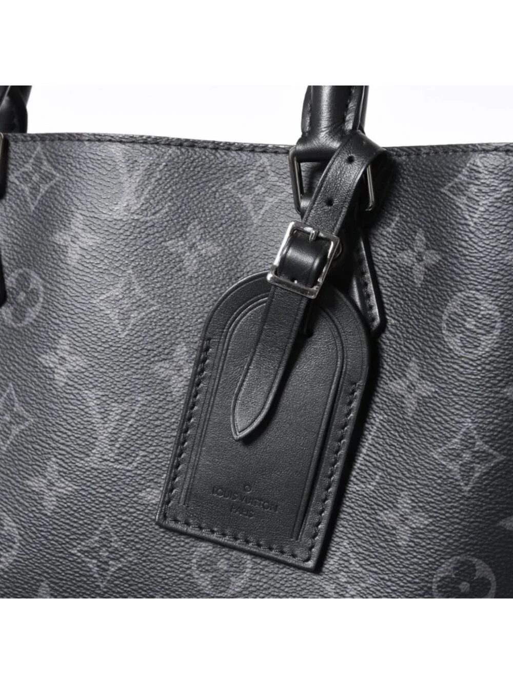 Louis Vuitton Grand Sac Tote Bag Monogram Eclipse Black Silver